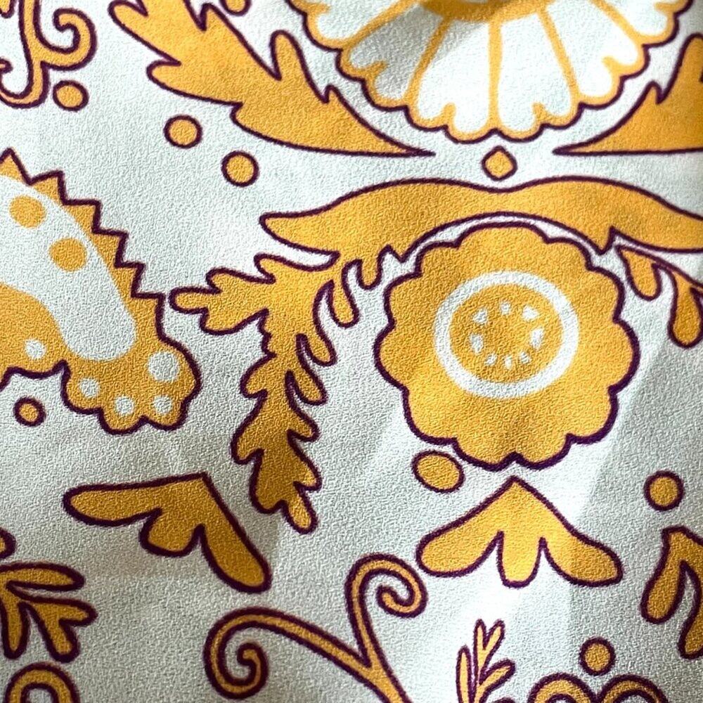 Eva Mendes Satin Floral Silk Scarf Print Cami, Boho, Colorful, Size M - Picture 3 of 12